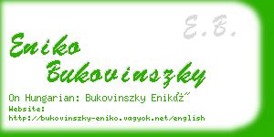 eniko bukovinszky business card